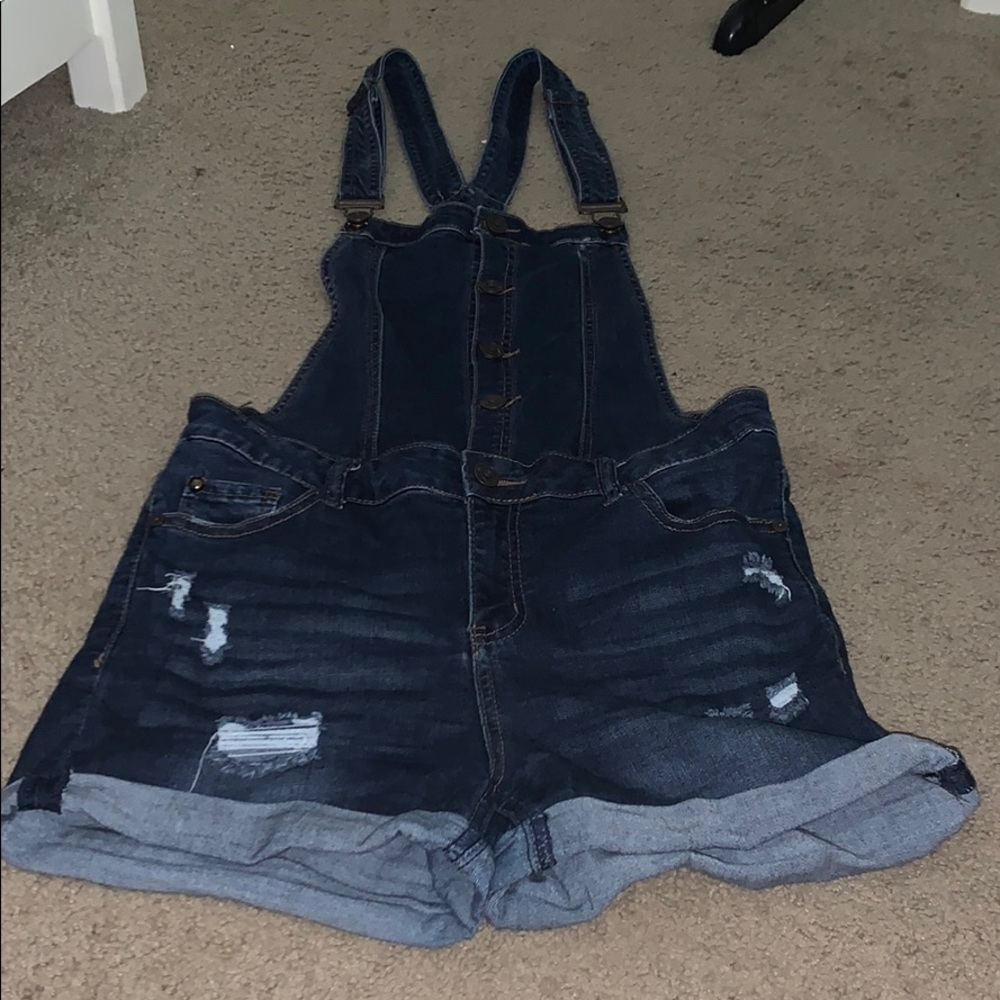 Blue jean overalls